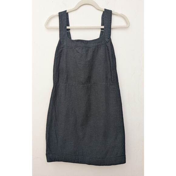 Abercrombie & Fitch Womens Mini Dress Wide Strap Back Smocked Black Size Medium - Picture 2 of 13